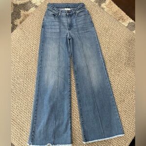 WRAP LONDON Wide Leg Jean with Braided Belt Waistband!